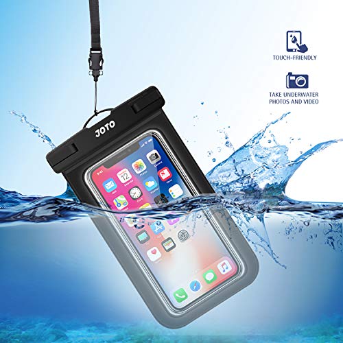 Funda Joto impermeable, universal, resistencia al agua IPX8, para iPhone 12 Pro Max, 11 Pro Max, Xs Max, XR, X, 8, 7, 6S, Galaxy S20 Ultra, S10 Note10 y 9, hasta 6.9, 2 unidades