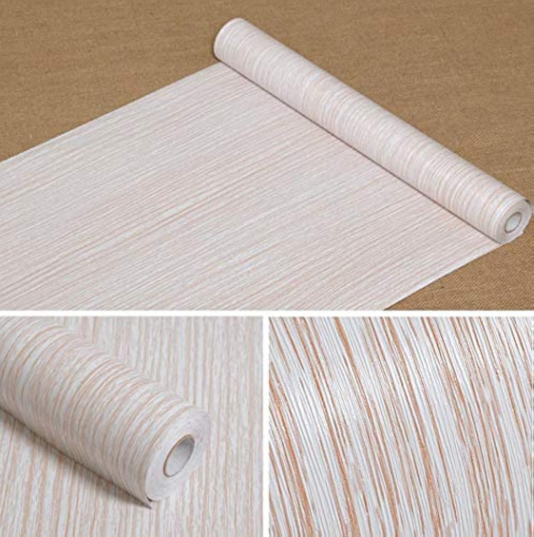 Papel pintado de madera de grano decorativo vinilo