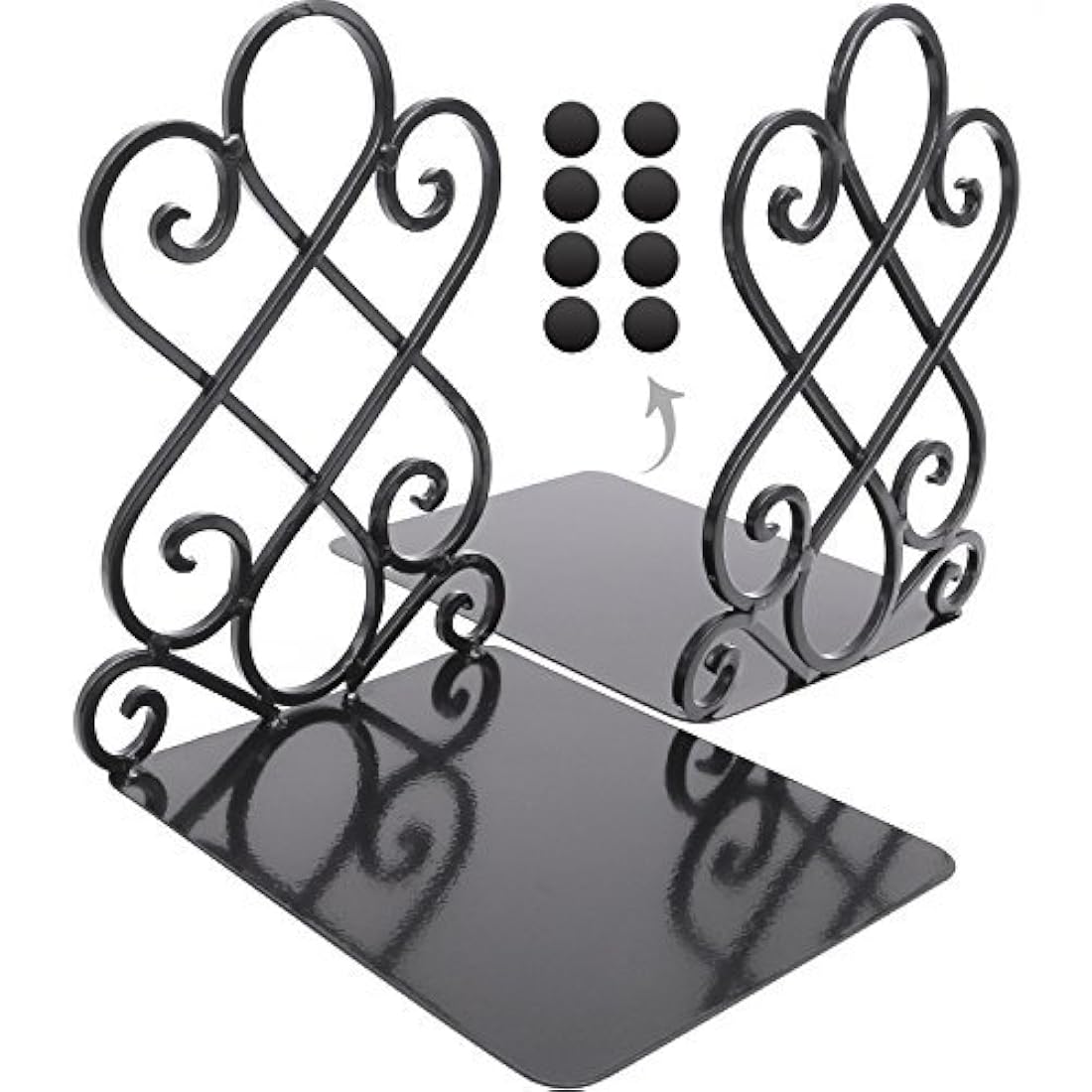 sujetalibros clásico con almohadillas