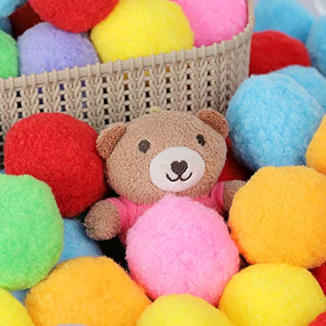Pompones surtidos muy grandes para manualidades, decoración