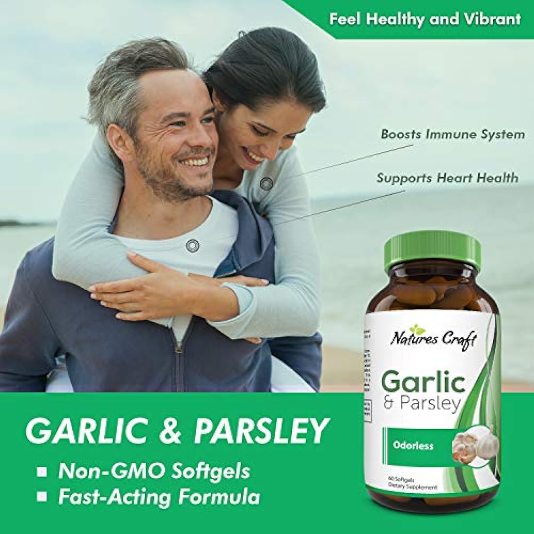 Sin olor ajo y perejil Suplemento – Promueve Circulación