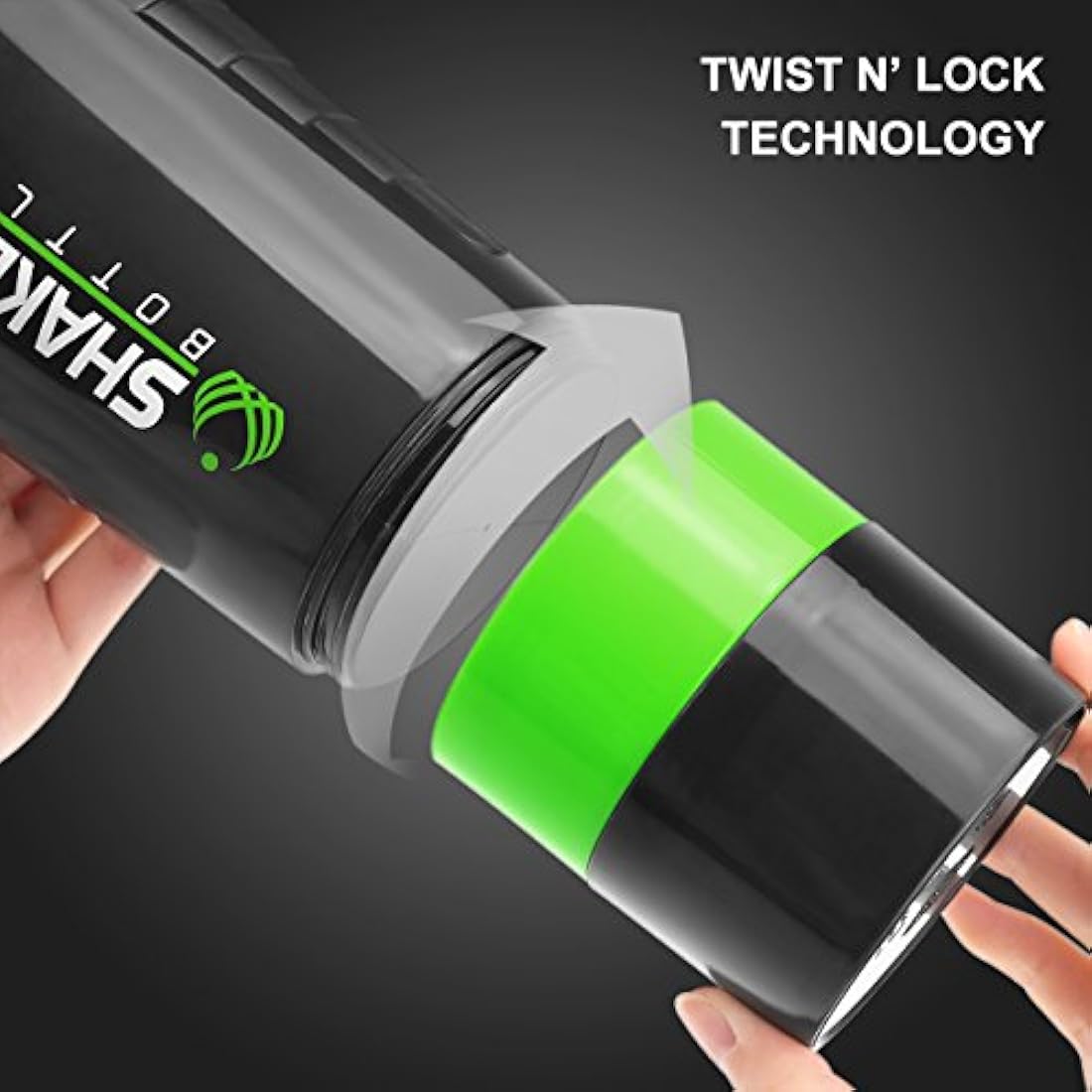 Botella de agua deportiva con 3 capas, antideslizante