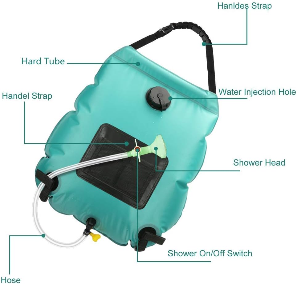 Ducha Solar Portátil Calentador Solar Manguera Removible