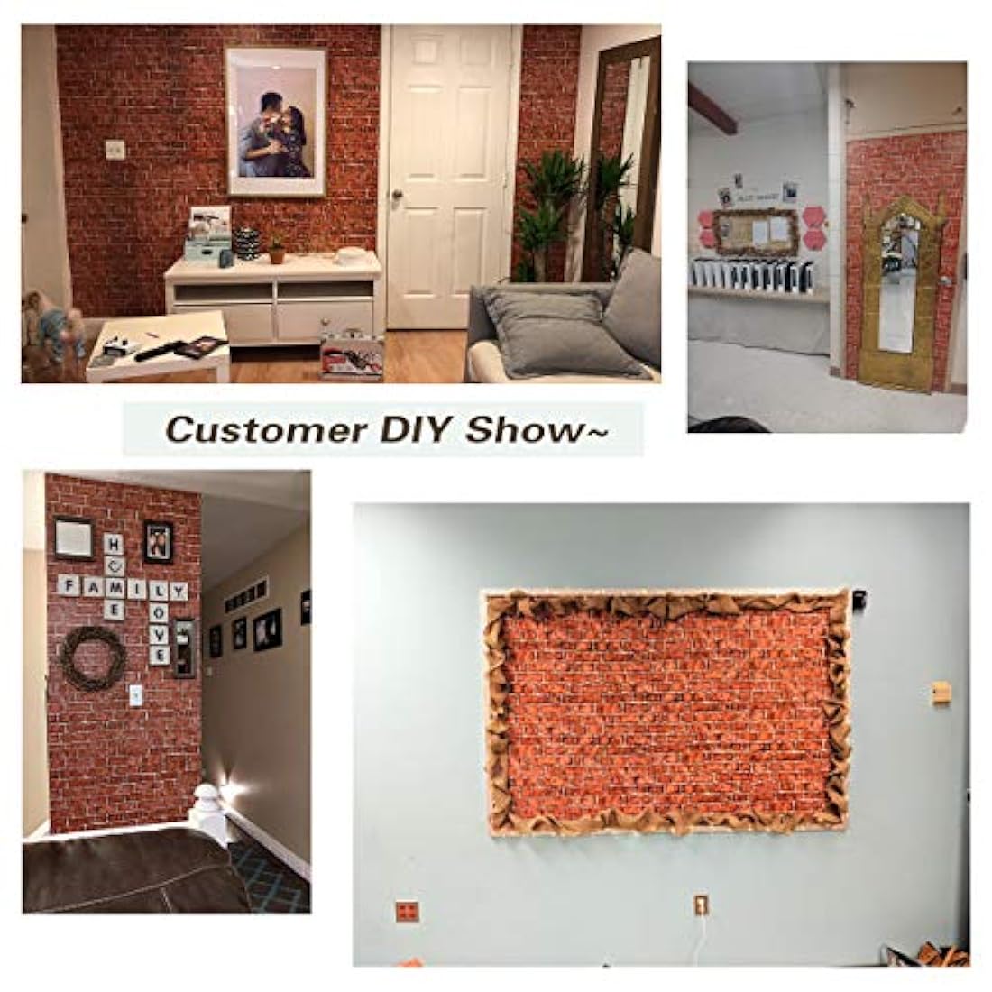 Coavas - Papel pintado de ladrillo decorativo autoadhesivo