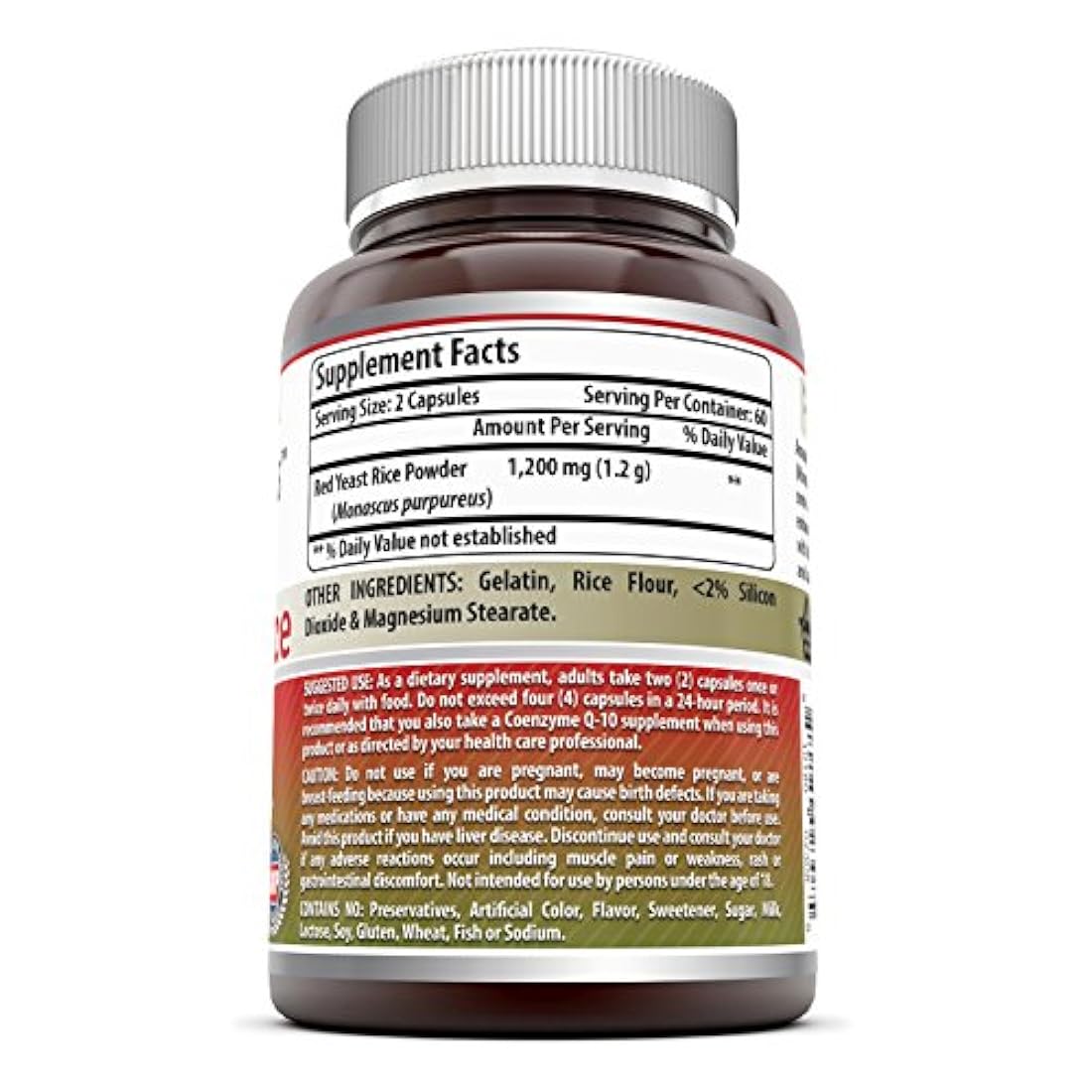 Increíbles fórmulas levadura roja suplemento dietético 1200