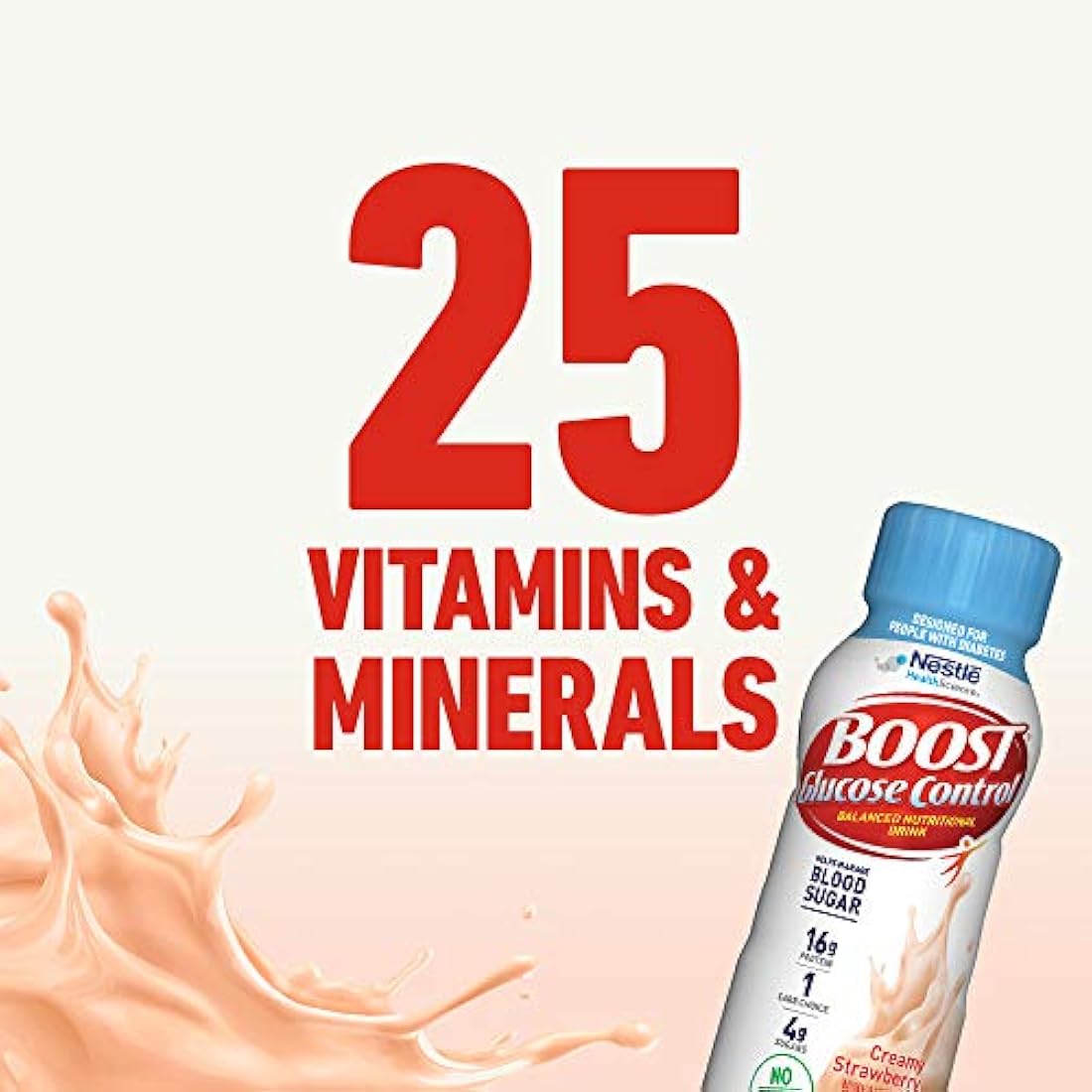 Botella de plástico control de glucosa de 8 onzas 24 U