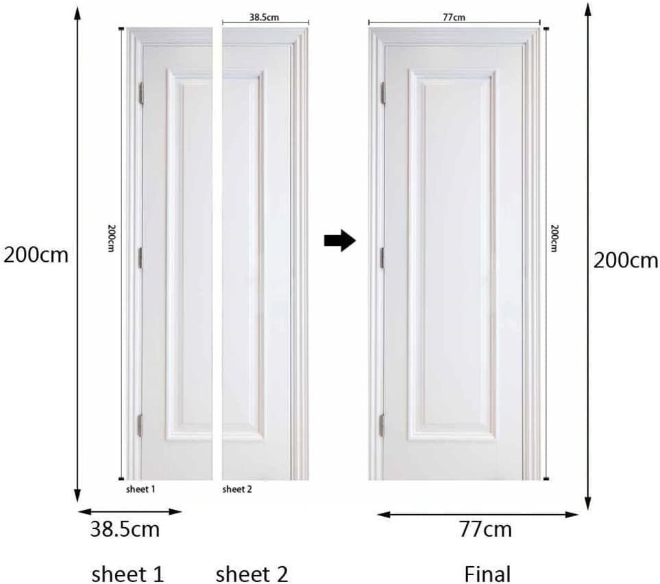 Adhesivo de pared de puerta 3D para despegar y pegar