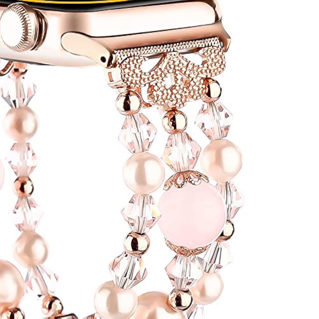 Fohuas-Correa elástica para Apple Watch, cuentas de cristal