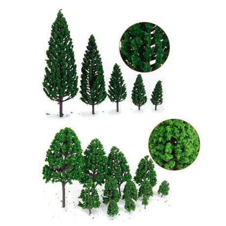 29 piezas de modelos varios de árboles sin base