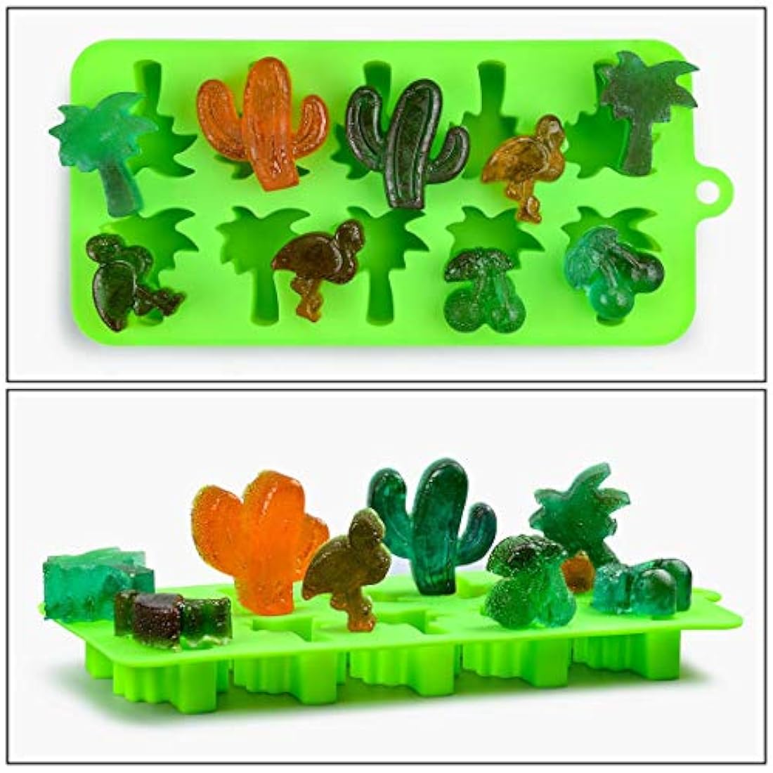 Juego de 5 moldes de silicona para cubitos de hielo