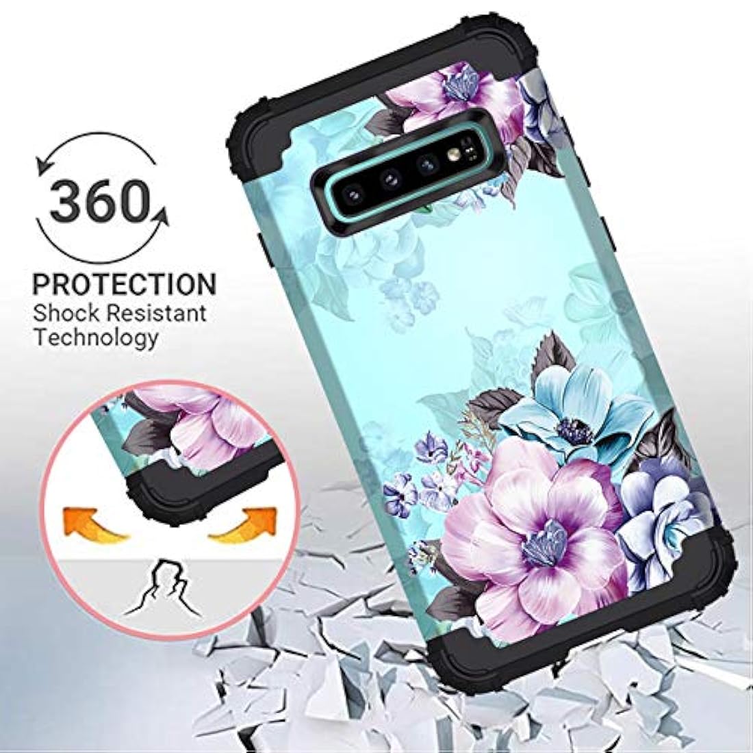Casetego - Carcasa para Samsung Galaxy S10, diseño floral