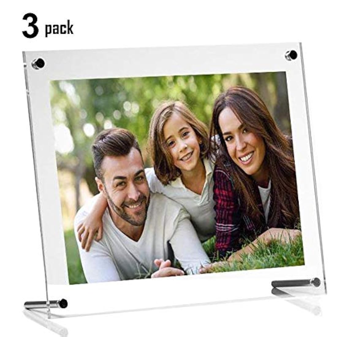 ALELAN Marco de fotos de acrílico transparente 3.3 x 11.0 in