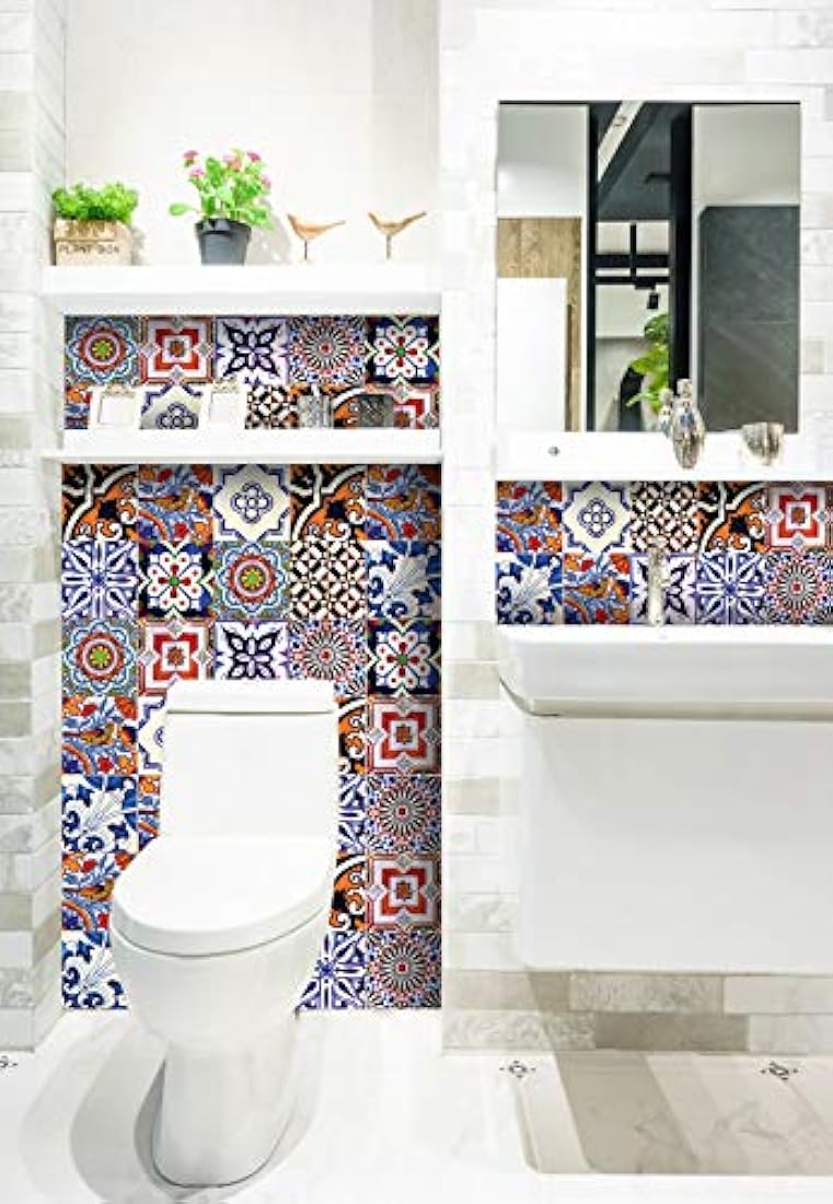 Juego de calcomanías para azulejos tradicionales