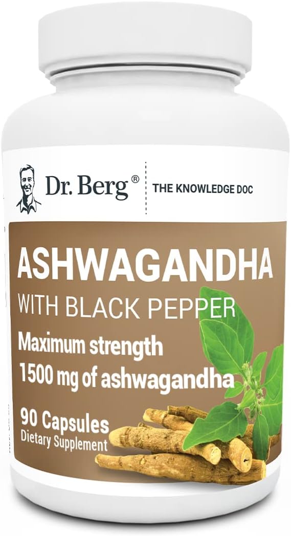 Dr. Bergs Ashwagandha con suplemento de pimienta negr 90cáp