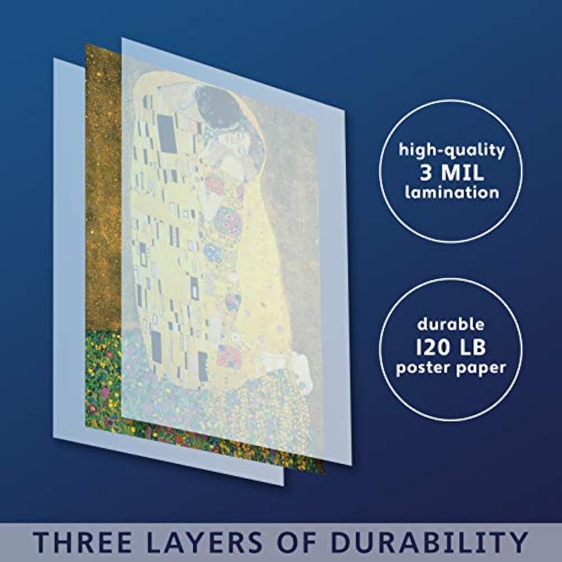 Poster laminado de The Kiss de Gustav Klimt