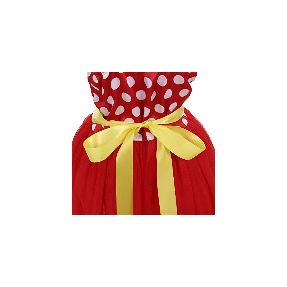 Disfraces de princesa con lunares rojo talla 2 años