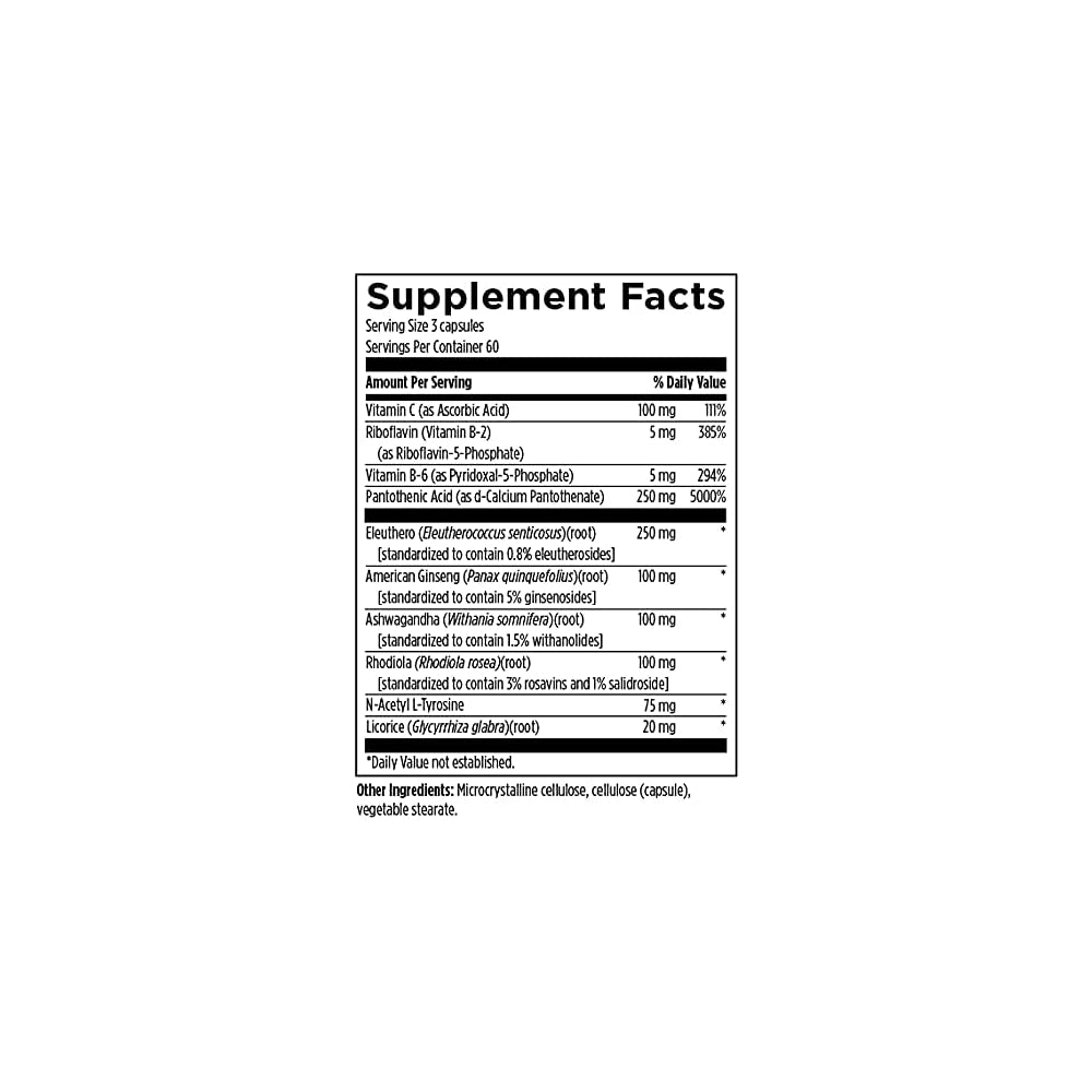 Suplemento Adrenoto de apoyo suprarrenal con Rhodiola Rosea