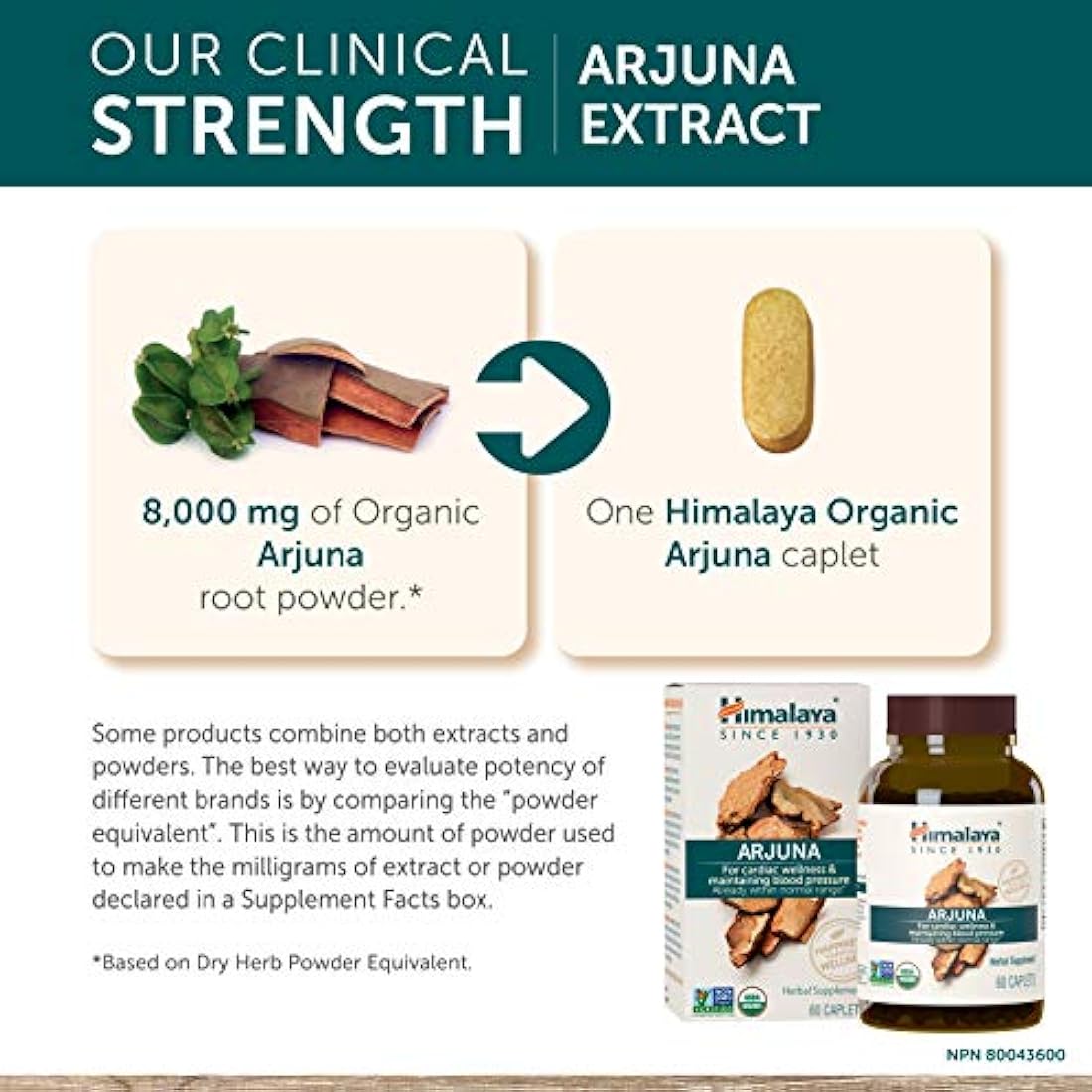 Arjuna orgánica Himalaya 60 cápsulas para colesterol,presión