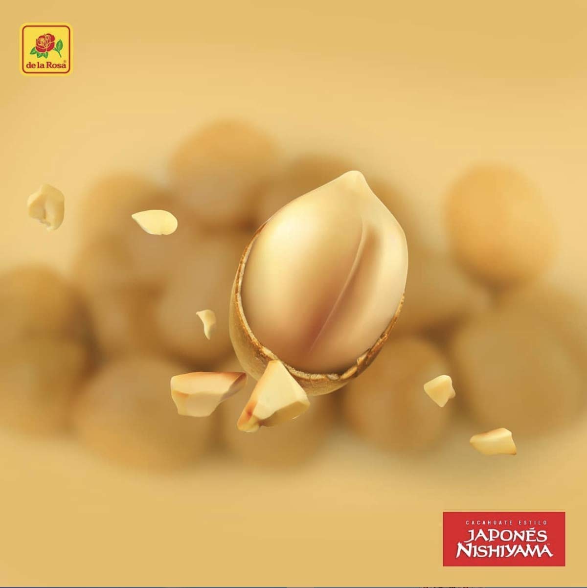 Cacahuate De La Rosa Cocktail Japonés 6 Pockets 2 Lbs