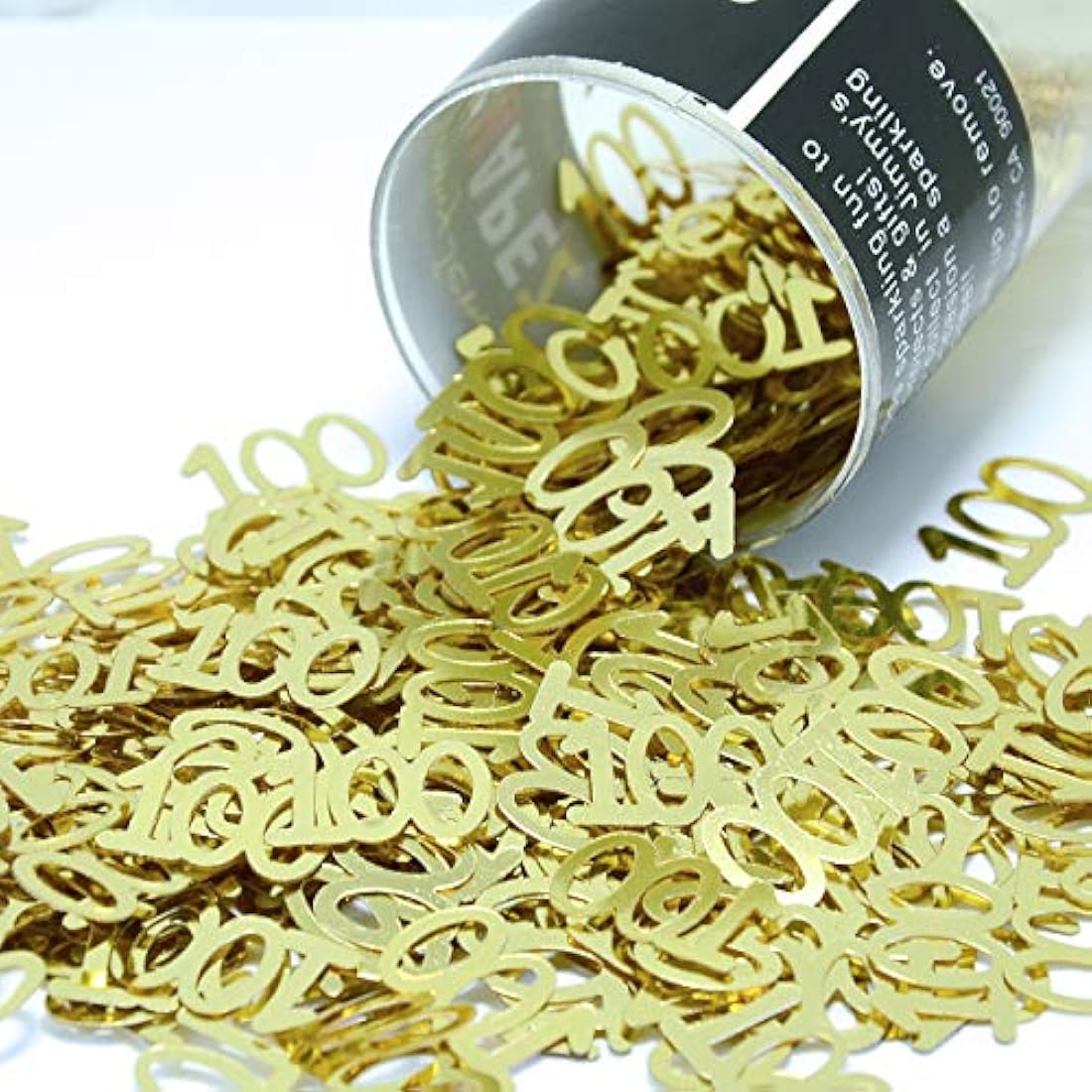 Confeti número 100 en oro – paquete de venta