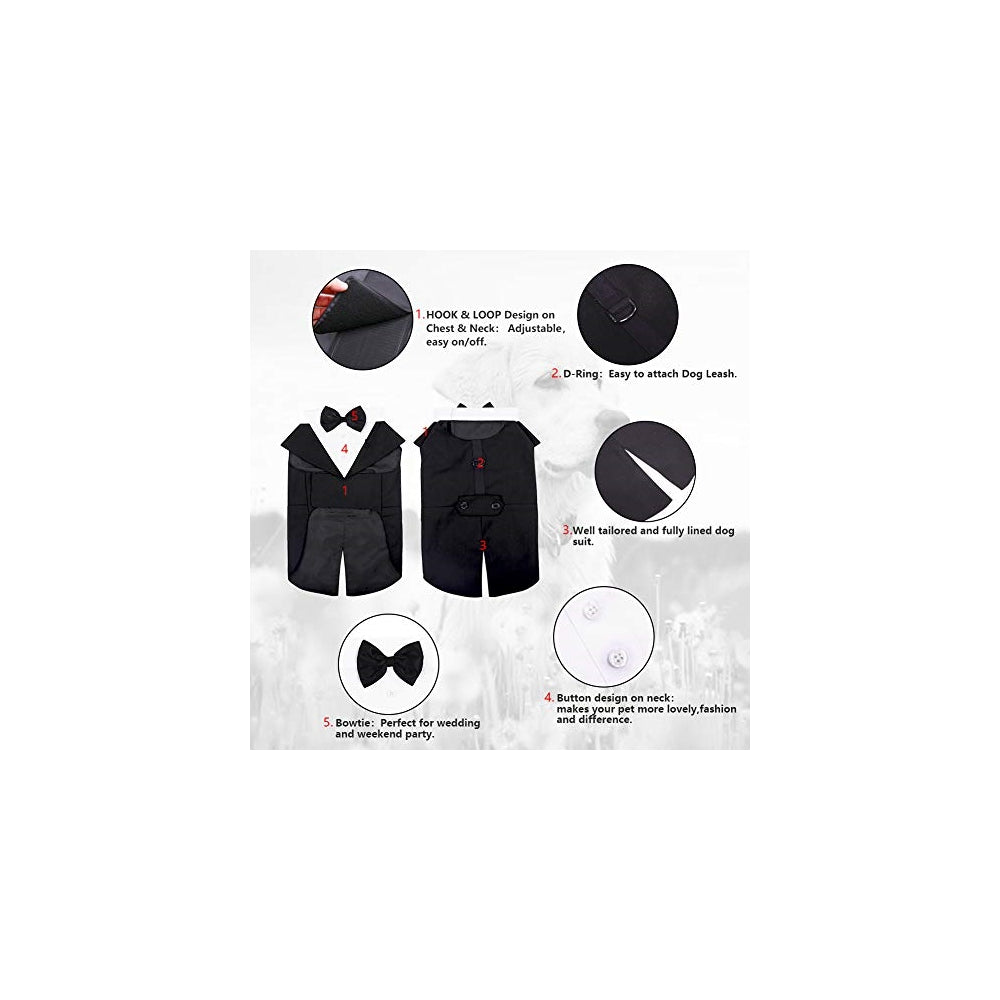 Disfraces de esmoquin para perros talla S