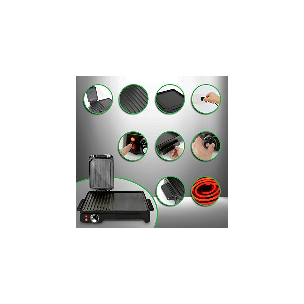 Sanduchera Grill 2 En 1 NutriChef PKGRIL43.5