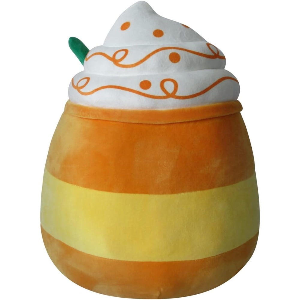 Peluche grande de calabaza naranja con pajita verde