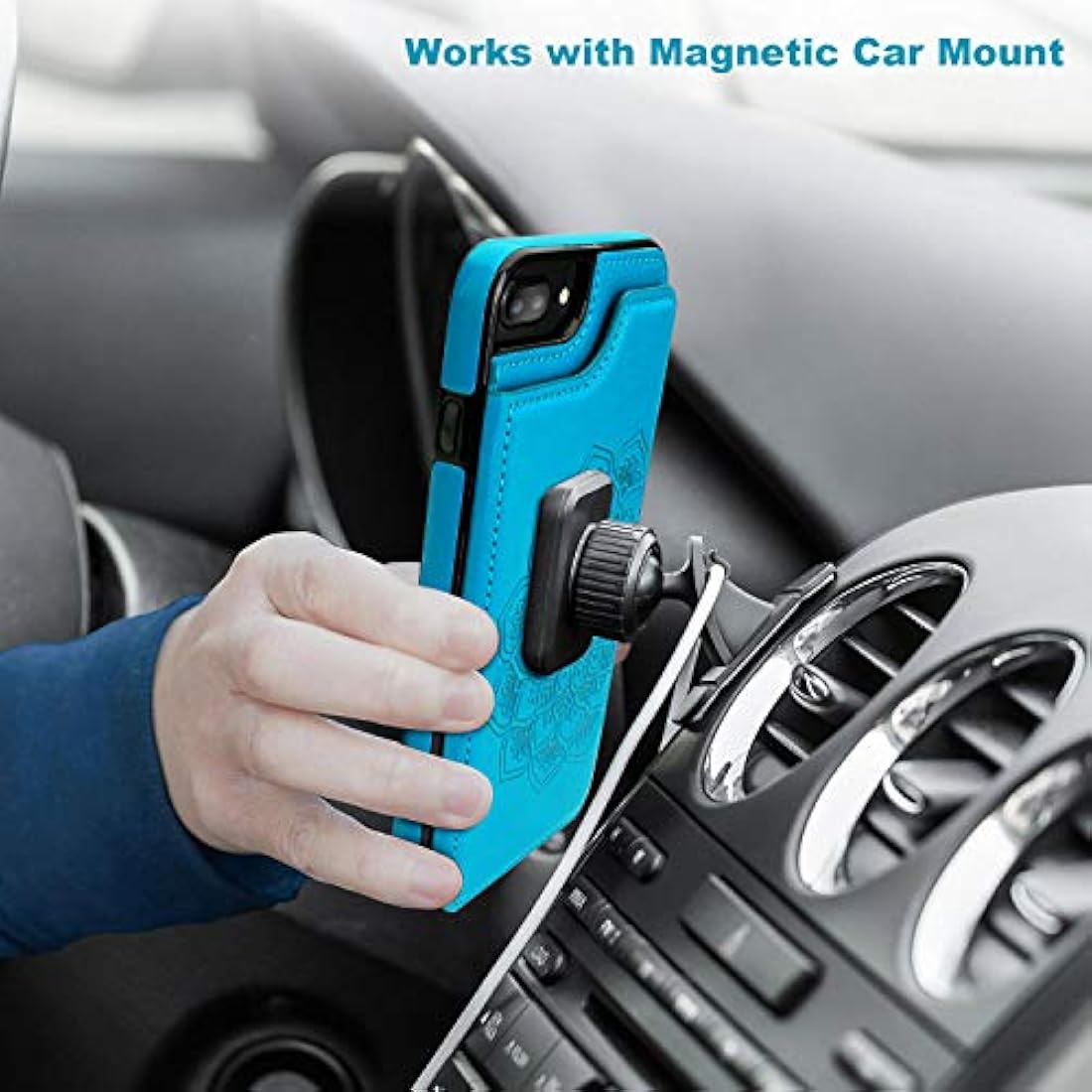 Vaburs - Funda tipo cartera para iPhone 7 Plusgolpes