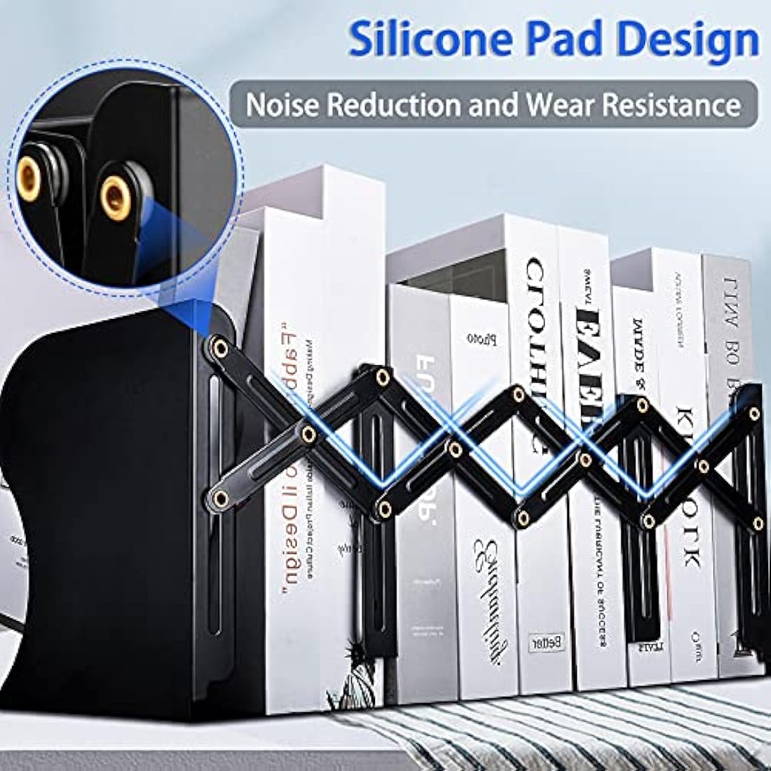 Sujetalibros Extremos de libro ajustables para decoración