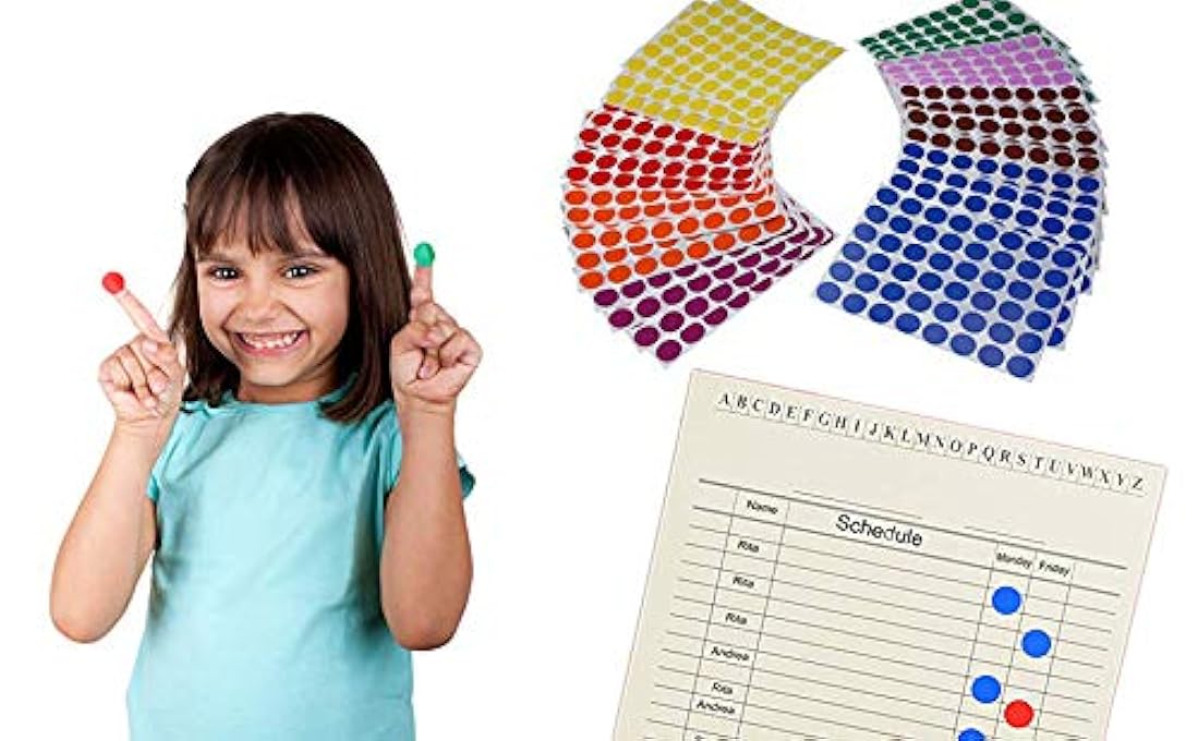 Royal Green Kids-Pegatinas redondas de colores manualidades