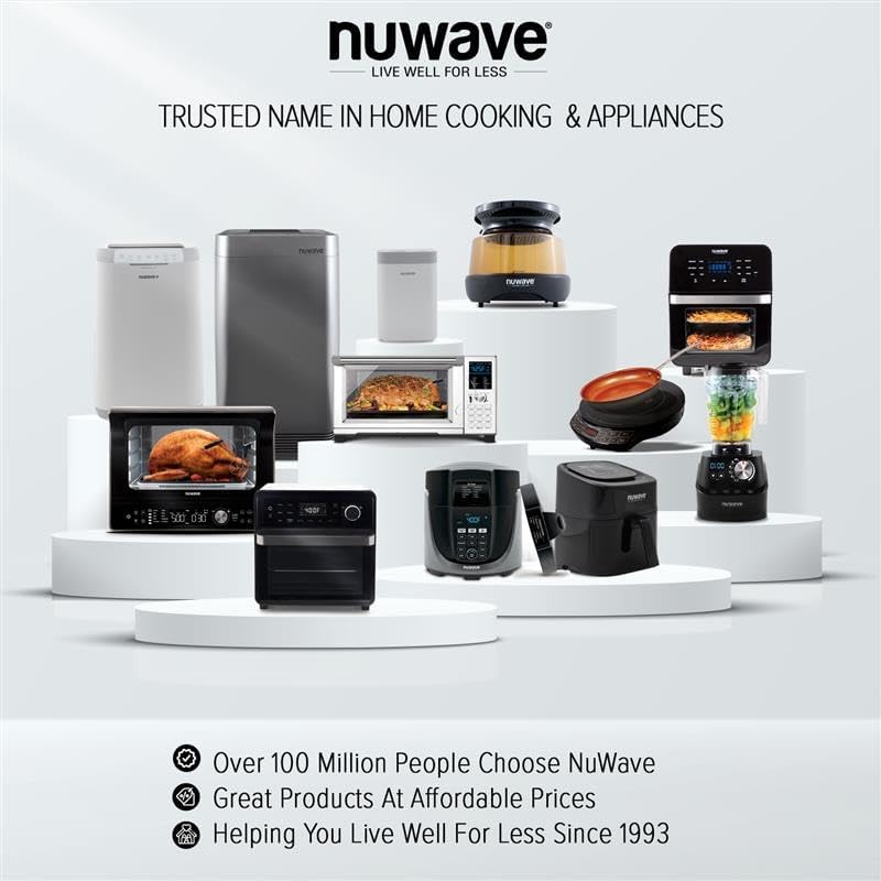 Freidora de aire Nuwave Brio 2.6 Qt, pantalla táctil y segura