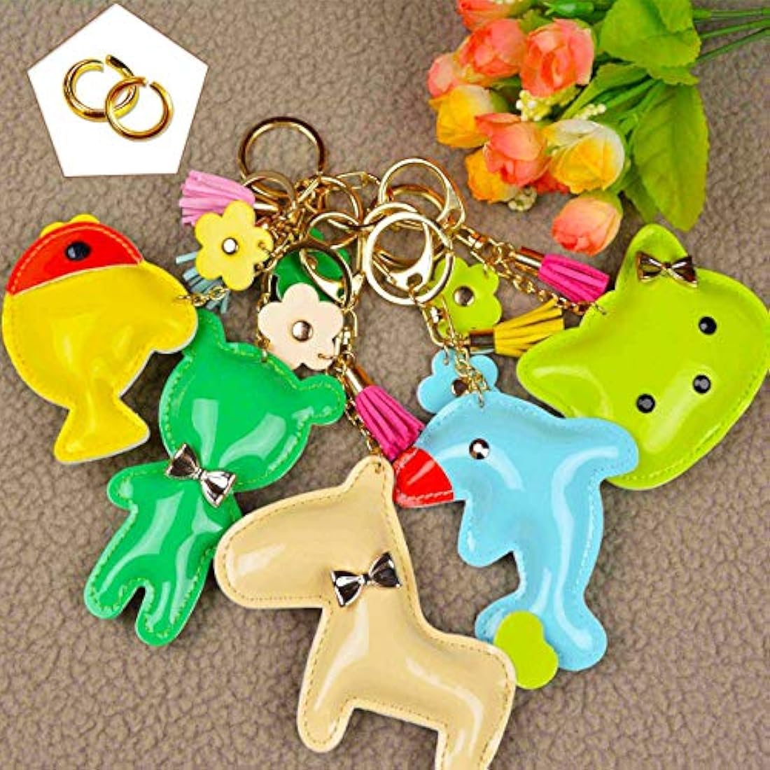 Anillos chapados en oro