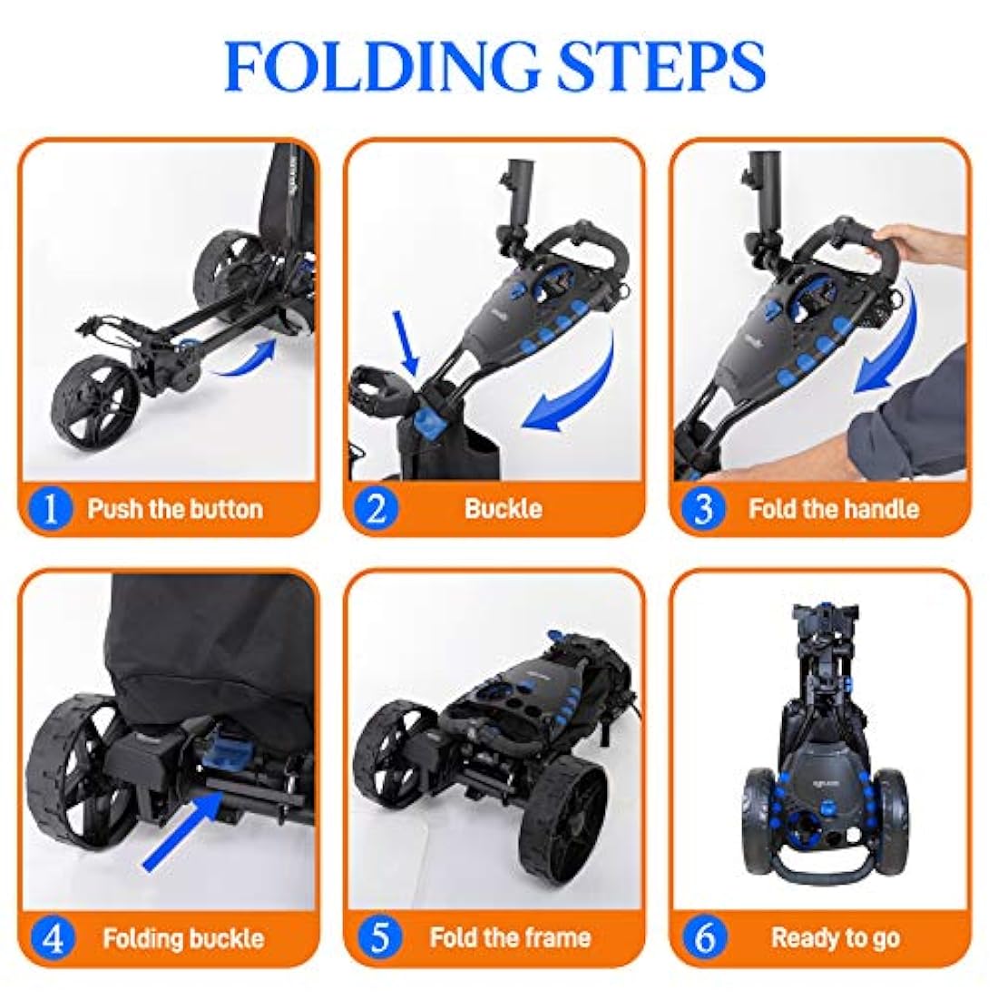 Carro eléctrico de golf con 3 ruedas SereneLife SLGZELEC