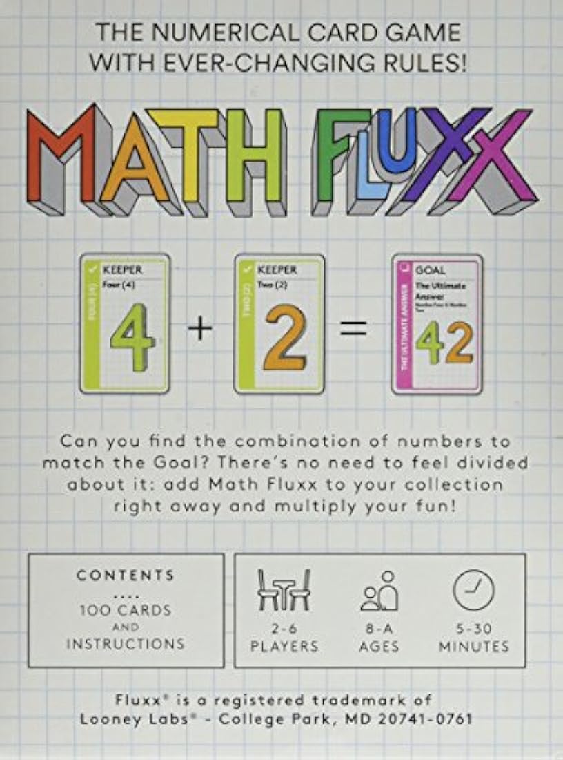 Fluxx Fluxx Matemáticas Juego de cartas