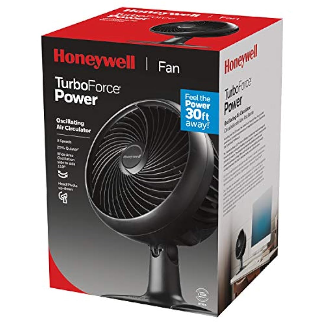 Turbo Force Ventilador de mesa oscilante, HT-906