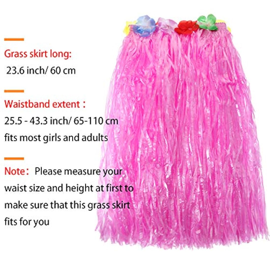 Disfraces Juego de 8 piezas de falda hawaiana