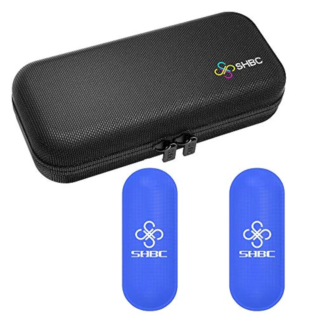 Bolsa de viaje con aislante para diabéticos organizador de medicación y refrigeración con 2 paquetes de hielo color negro