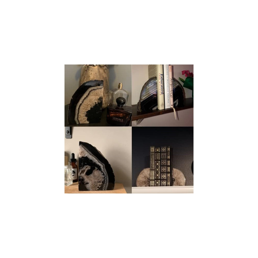 Sujetalibros de ágata con topes de goma