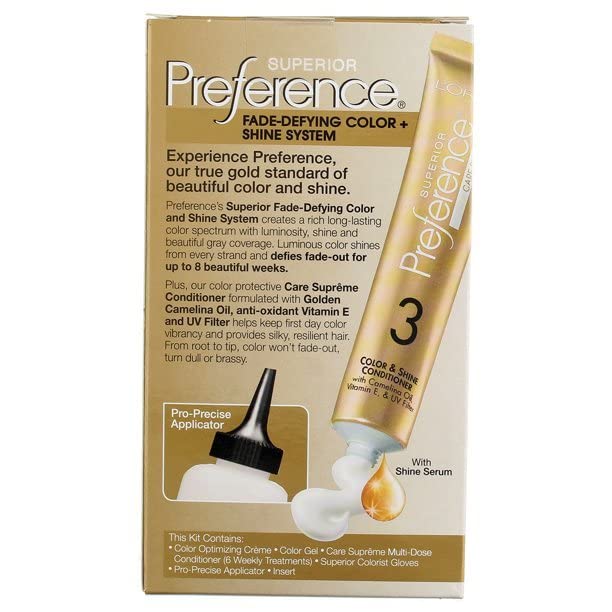 Tinte Permanente - Marrón Medio Natural, Pack de 4