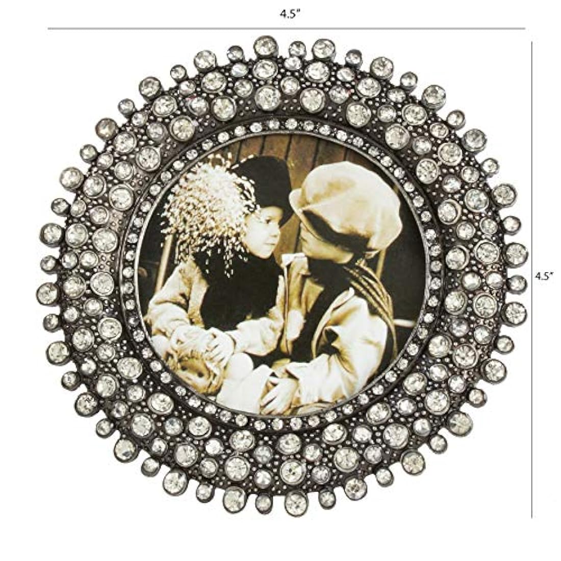 Marco de fotos redondo de Sario Lifestile, 3.0 x 3.0 in