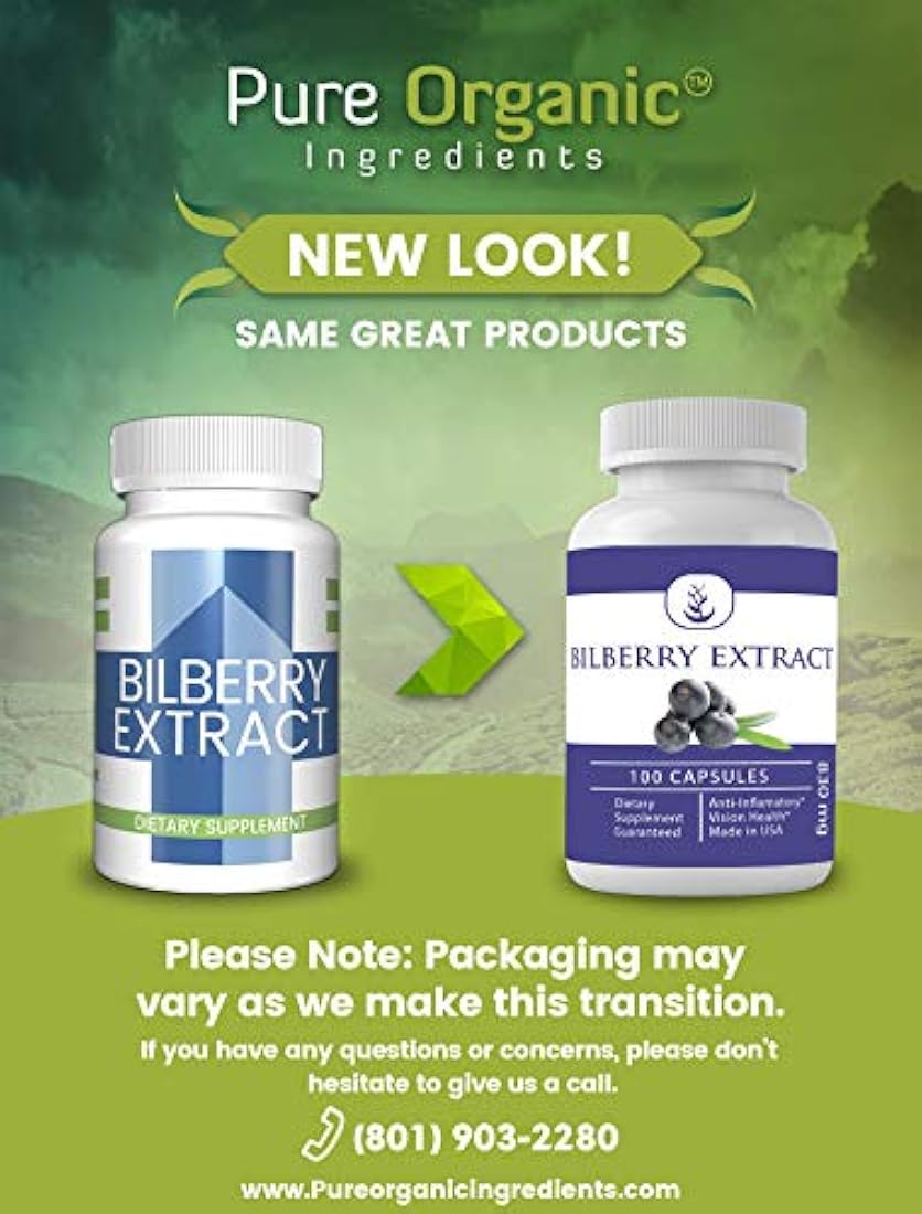 Cápsulas de extracto de arándano por ingredientes orgánicos