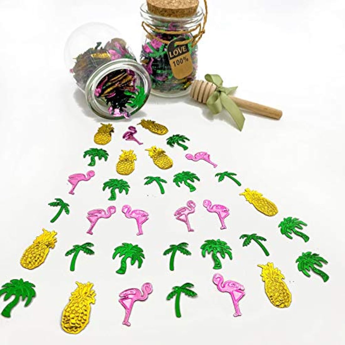 Confeti de verano hawaiano flamenco fiesta confeti de papel