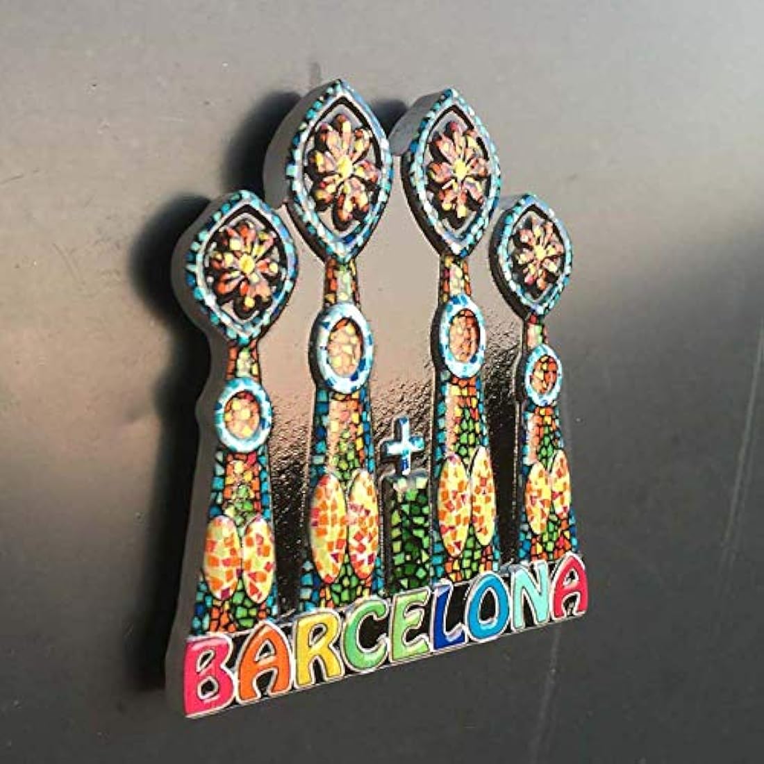 Imán para nevera en 3D, hecho a mano, de resina, Barcelona