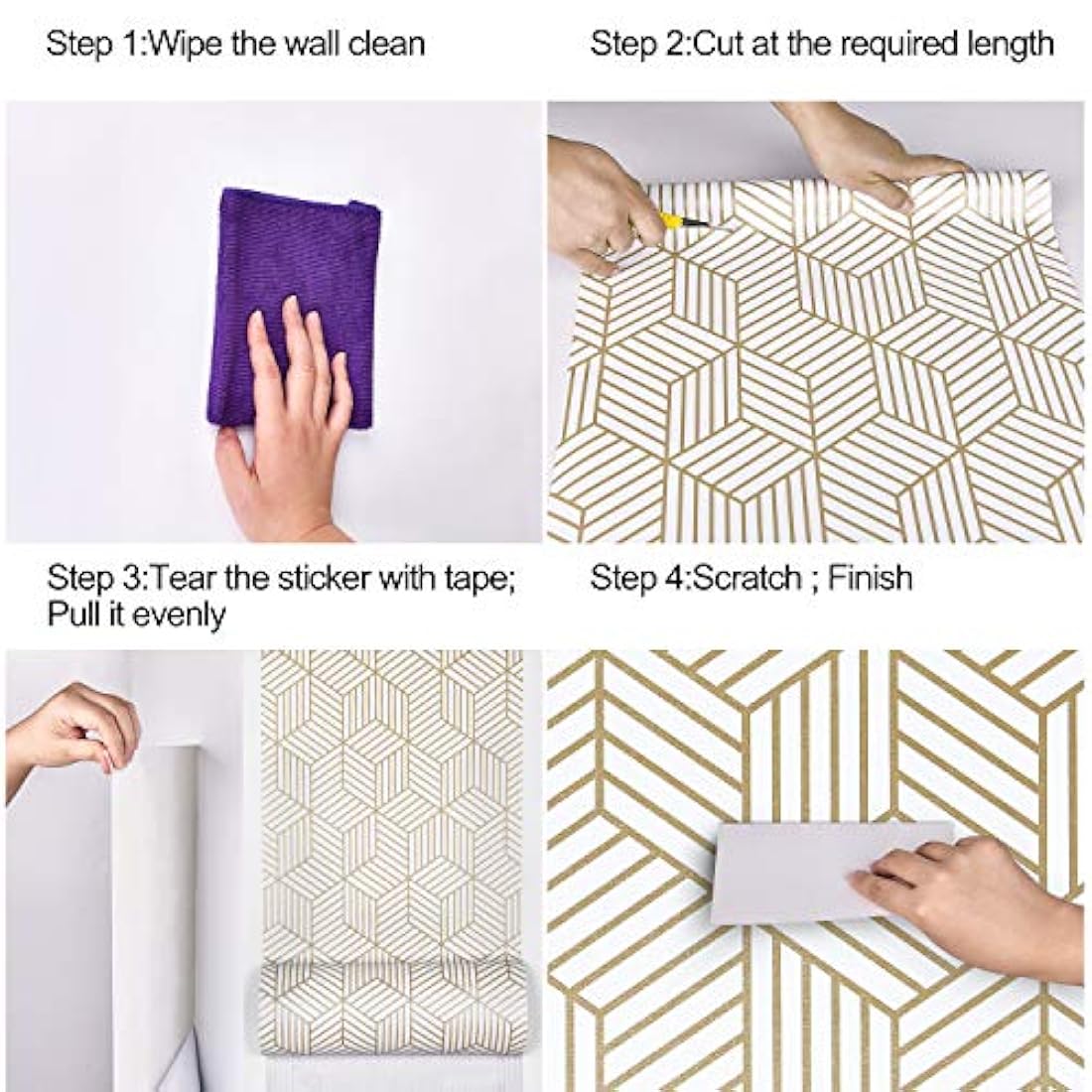 Wenmer - Papel de contacto geométrico hexagonal