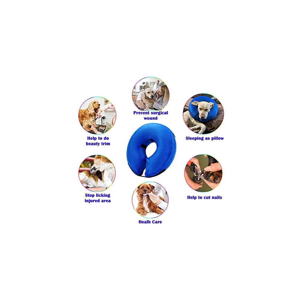 Collar inflable de perro para recuperación Talla S