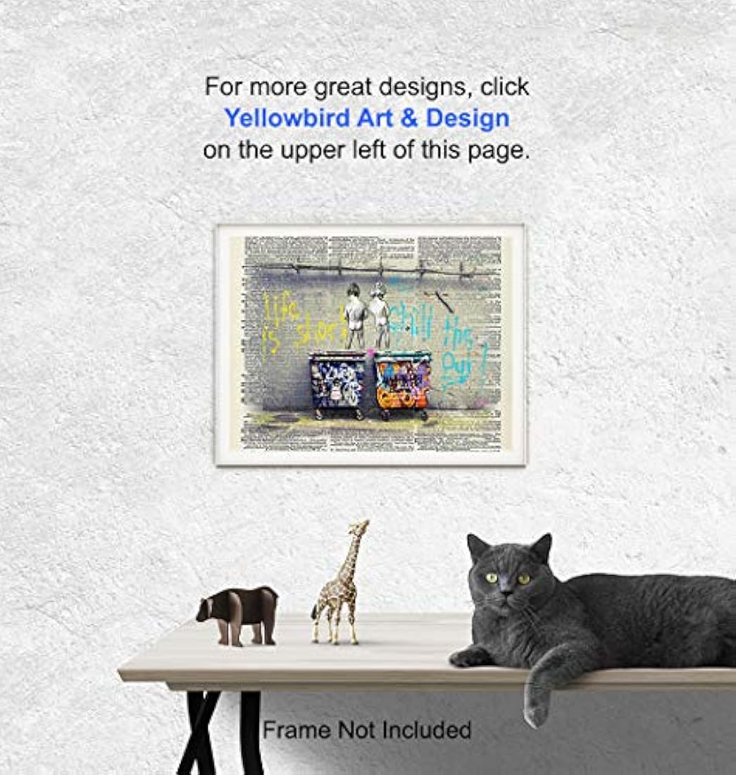 cartel original del arte de pared del diccionario sin marco