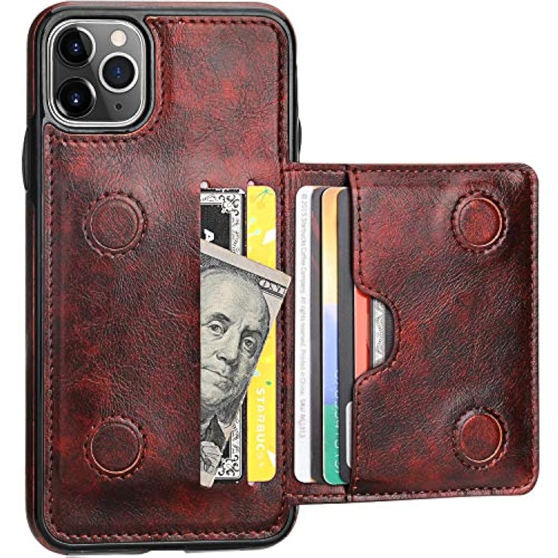 KIHUWEY - Funda tipo cartera para iPhone 11 Pro Max