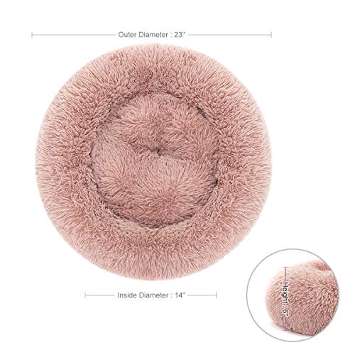 MIXJOY Cama ortopédica para perro, cómoda cama redonda para perro, ultra suave, lavable, para perros y gatos (23 pulgadas, 30 pulgadas, 36 pulgadas)