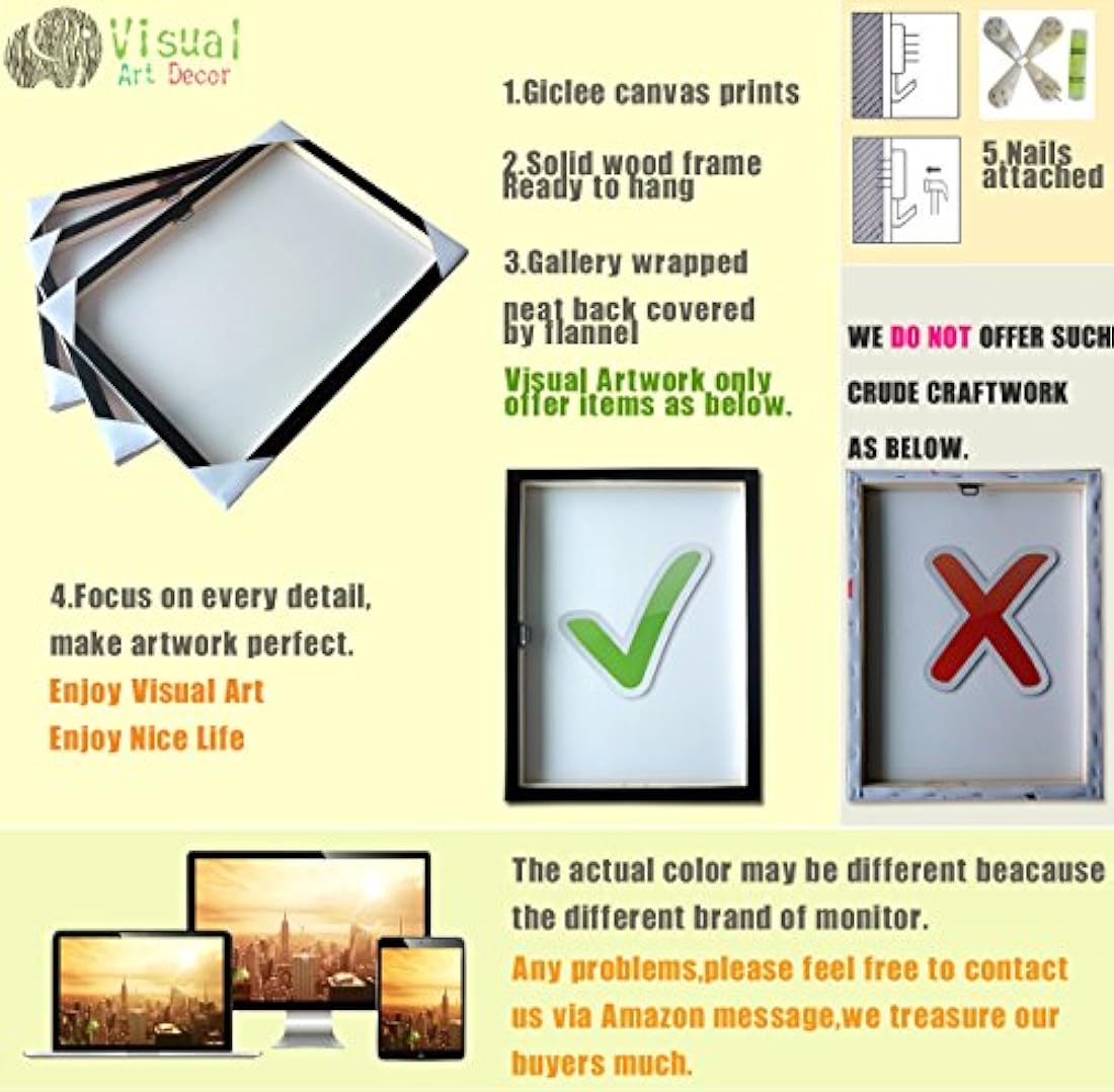 Visual Art Decor - Lienzo decorativo (5 piezas),