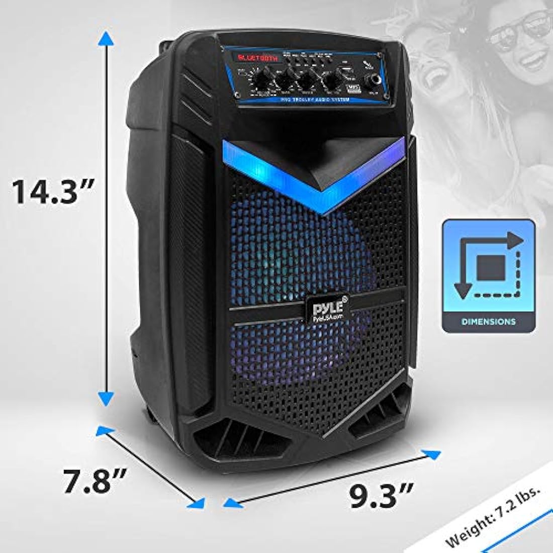 Parlantes Portátiles altavoces Bluetooth PYLE-PRO PPHP1242B